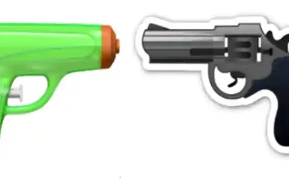 Apple Pistol and Gun Emoji