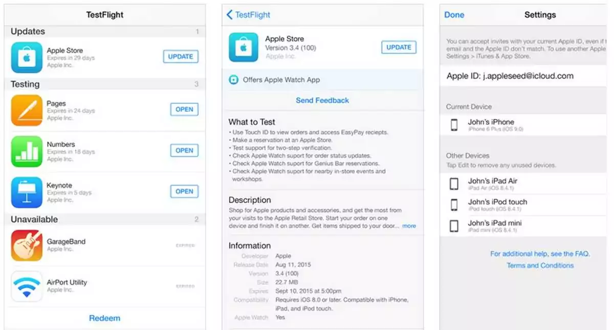 Apple TestFlight