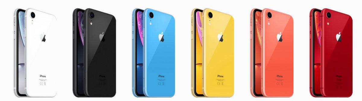 iPhone XR colours