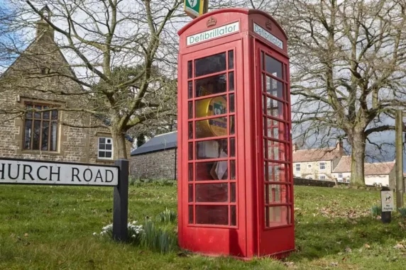 Lifesaving defibrillator Yorkshire