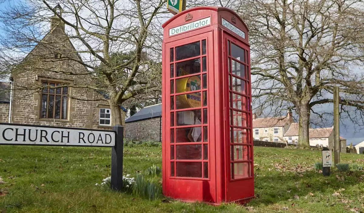 Lifesaving defibrillator Yorkshire