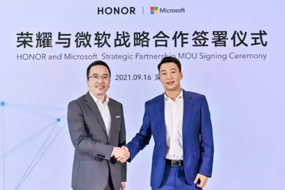 HONOR Microsoft Partnership 2021