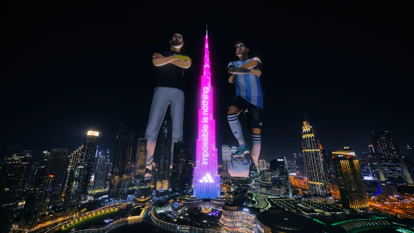 Adida and Messi AR