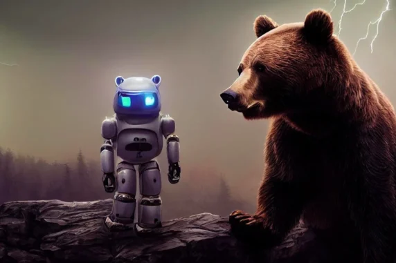A Bear and a robot